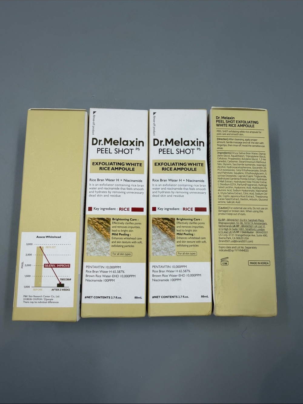 Dr.Melaxin Peel Shot Exfoliating Black Rice Ampoule  NEW SEALED 80 ml